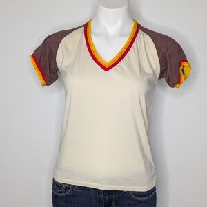 Camp Collection Will Tee Cream Brown Short Sleeve T-shirt XS